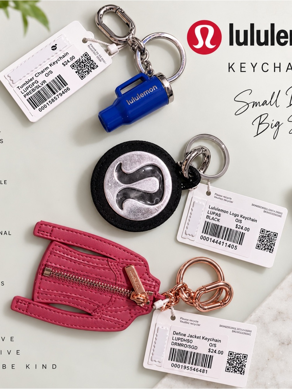 lululemon athletica Keychain bundle NWT
